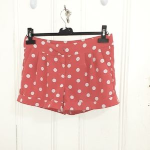 Red polka dot shorts